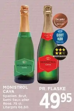 MENY MONISTROL CAVA tilbud