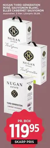 MENY NUGAN THIRD GENERATION ROSÉ, SAUVIGNON BLANC ELLER CABERNET SAUVIGNON tilbud