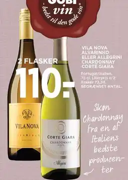 MENY VILA NOVA ALVARINHO ELLER ALLEGRINI CHARDONNAY CORTE GIARA tilbud