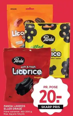 MENY PANDA LAKRIDS ELLER DRAGÉ tilbud