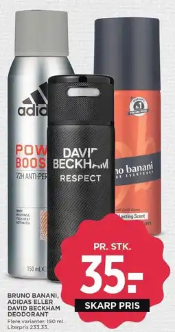 BRUNO BANANI, ADIDAS ELLER DAVID BECKHAM DEODORANT