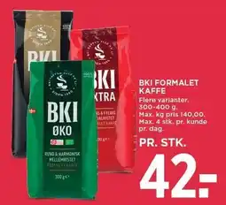 MENY BKI FORMALET KAFFE tilbud