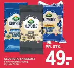MENY KLOVBORG SKÆREOST tilbud