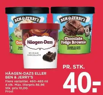 MENY HÄAGEN-DAZS ELLER BEN & JERRY'S tilbud