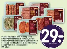 REMA 1000 Danske koteletter med hvidløg, store koteletter med tomat & ramsløg tilbud