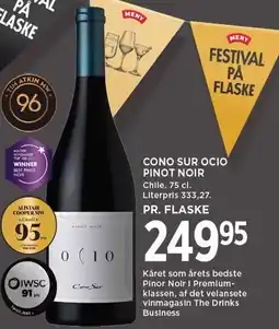 MENY CONO SUR OCIO PINOT NOIR tilbud