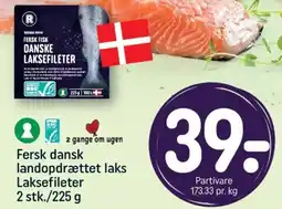 REMA 1000 Fersk dansk landopdrættet laks Laksefileter tilbud