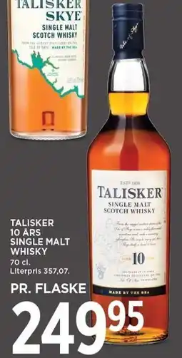 MENY TALISKER 10 ÅRS SINGLE MALT WHISKY tilbud