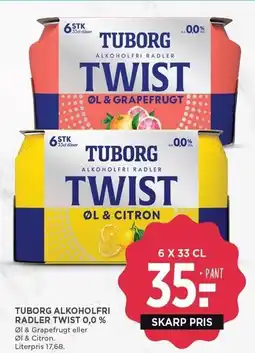 MENY TUBORG ALKOHOLFRI READLER TWIST 0,0% tilbud