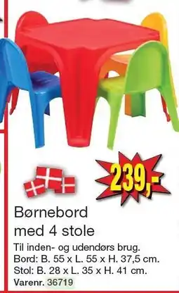 Harald Nyborg Børnebord med 4 stole tilbud