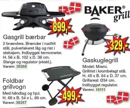 Harald Nyborg BAKER grill Gasgrill bærbar, Gaskuglegrill eller Foldbar grillvogn tilbud