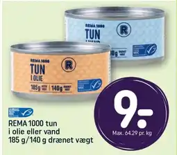 REMA 1000 REMA 1000 tun i olie eller vand tilbud