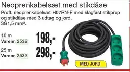Harald Nyborg Neoprenkabelsæt med stikdåse tilbud