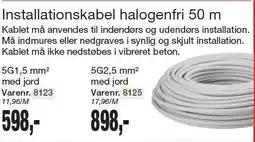 Harald Nyborg Installationskabel halogenfri 50 m tilbud