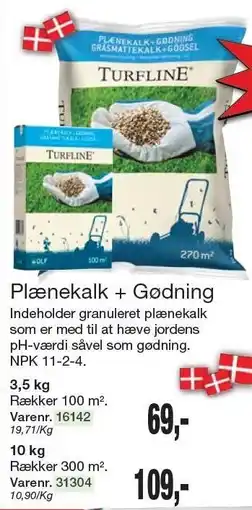 Harald Nyborg TURFLINE Plænekalk + Gødning tilbud
