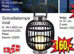 Harald Nyborg Solcellelampe oval tilbud