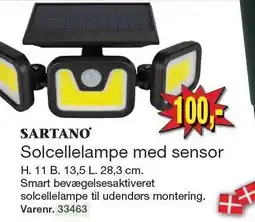 Harald Nyborg SARTANO Solcellelampe med sensor tilbud