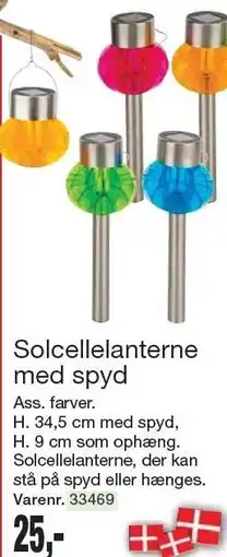 Harald Nyborg Solcellelanterne med spyd tilbud