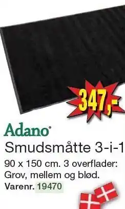 Harald Nyborg ADANO Smudsmåtte 3-i-1 tilbud
