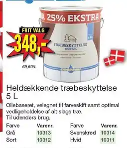 Harald Nyborg Heldækkende træbeskyttelse 5 L tilbud