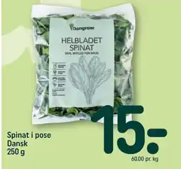 REMA 1000 Spinat i pose Dansk tilbud