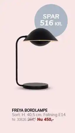 Daells Bolighus FREYA BORDLAMPE tilbud
