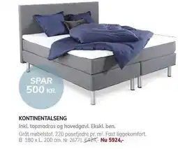 Daells Bolighus KONTINENTALSENG tilbud