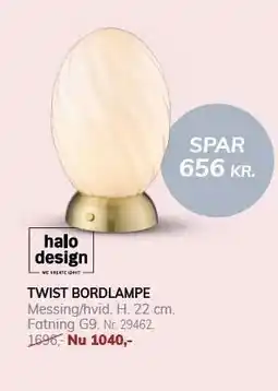 Daells Bolighus TWIST BORDLAMPE tilbud