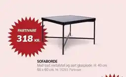 Daells Bolighus SOFABORDE tilbud