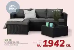 Daells Bolighus HAVE SOFASÆT MED HYNDER tilbud