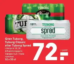 SPAR Grøn Tuborg, Tuborg Classic eller Tuborg Sprød tilbud