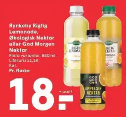SPAR Rynkeby Rigtig Lemonade, Økologisk Nektar eller God Morgen Nektar tilbud