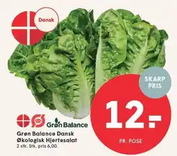 SPAR Grøn Balance Dansk Økologisk Hjertesalat tilbud