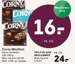 SPAR Corny Müslibar tilbud