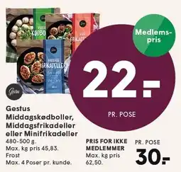 SPAR Gestus Middagskødboller, Middagsfrikadeller eller Minifrikadeller tilbud