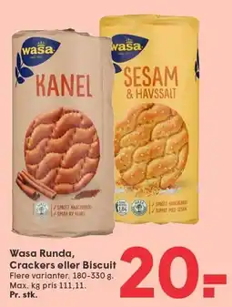 SPAR Wasa Runda, Crackers eller Biscuit tilbud