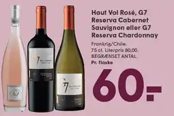 SPAR Haut Vol Rosé, G7 Reserva Cabernet Sauvignon eller G7 Reserva Chardonnay tilbud