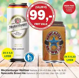 Købmandsgården Mecklenburger werissbier eller newcastle brown ale tilbud