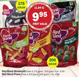 Købmandsgården Red Band Skolekridt eller Red Band Poser tilbud