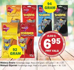 Købmandsgården Malaco snøre, malaco stjerner tilbud