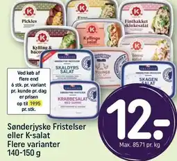 REMA 1000 Sønderjyske Fristelser eller K-salat tilbud