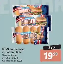 Fakta Tyskland Buns Burgerboller el. Hot Dog Brød tilbud