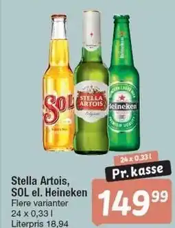 Fakta Tyskland Stella Artois, SOL el. Heineken tilbud