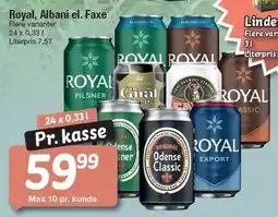 Fakta Tyskland Royal, Albani el. Faxe tilbud