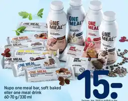 REMA 1000 Nupo one meal bar, soft baked eller one meal drink tilbud
