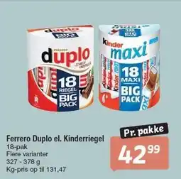 Fakta Tyskland Ferrero Duplo el. Kinderriegel tilbud