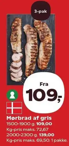 Kvickly Mørbrad af gris tilbud