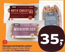 Kvickly Hanegal økologiske pølser tilbud