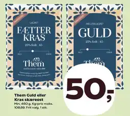 Kvickly Them Guld eller Kras skæreost tilbud