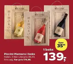Kvickly Piccini Memoro i boks tilbud